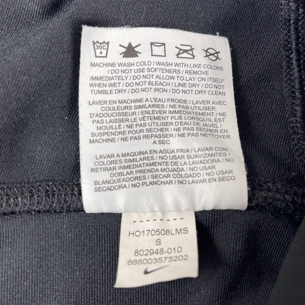 Nike Leggings Womens Size S Black Dri-FIT Cropped Activewear 802948-010